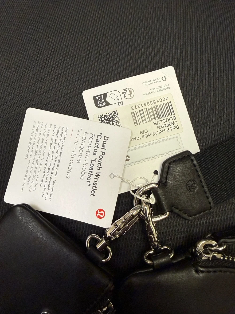 Lululemon Cactus Leather Dual Pouch Wristlet